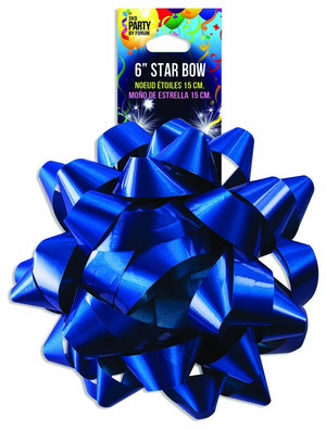 6" STAR BOW LACQUER ROYAL BLUE