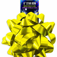6" STAR BOW LACQUER YELLOW