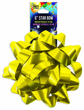 6" STAR BOW LACQUER YELLOW