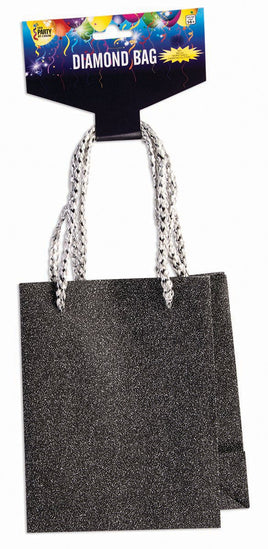 SMALL DIAMOND BAG 2 PACK BLACK  5.5" X 4" X 4"