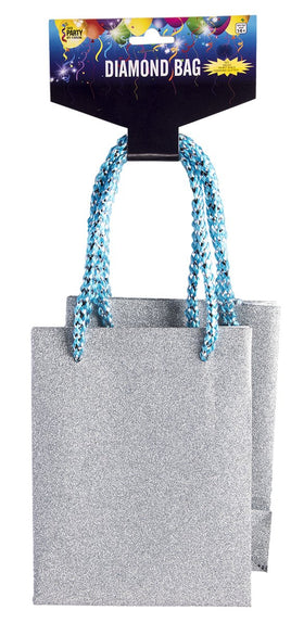 SMALL DIAMOND BAG 2 PACK LIGHT BLUE  5.5" X 4" X 4"