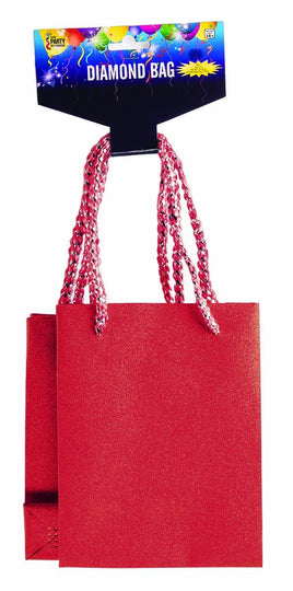 SMALL DIAMOND BAG 2 PACK RED  5.5" X 4" X 4"