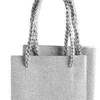 SMALL DIAMOND BAG 2 PACK SILVER  5.5" X 4" X 4"