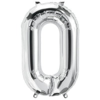 34" SILVER NUMBER MYLAR/FOIL BALLOON
