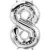 34" SILVER NUMBER MYLAR/FOIL BALLOON