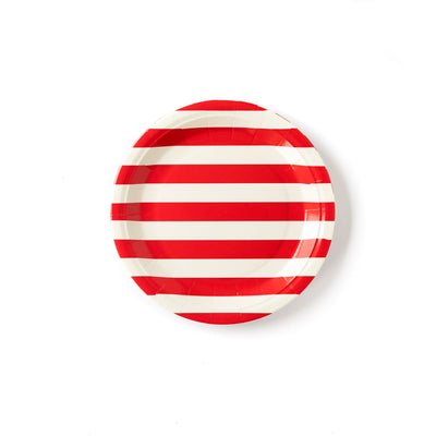 Red and White Striped 9 in. Paper Plates  12 ct. 