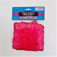 Happy Birthday Letter Banner 4.25" X 4.5' (Various Colors) 1 ct.