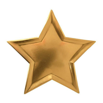 Star Gold Foil Plates  8 ct. 