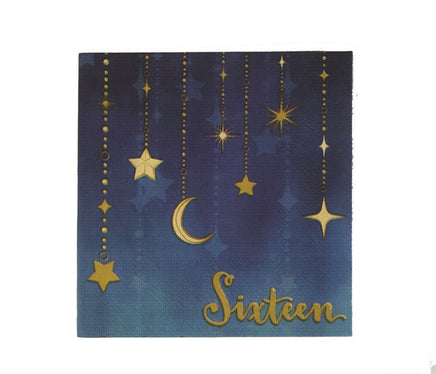 Sixteen Starry Night Beverage Napkins 16 ct.