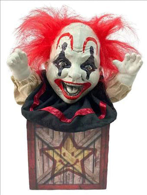 10.5" Tabletop Animated  Clown in The Box