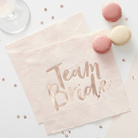 Ginger Ray Team Bride Pink and Rose Gold Paper Napkins 20 ct. 