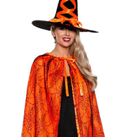 Witch Cape & Hat Set Orange