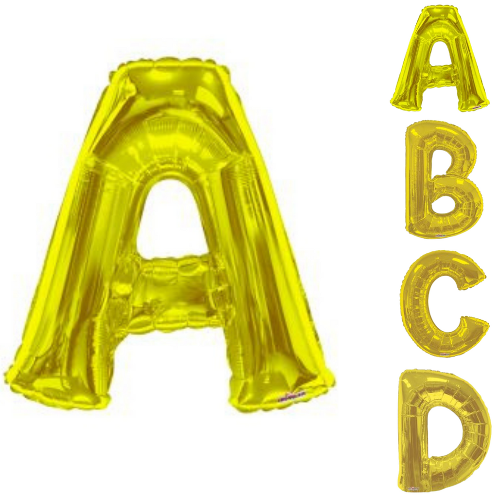 Gold best sale letter balloons
