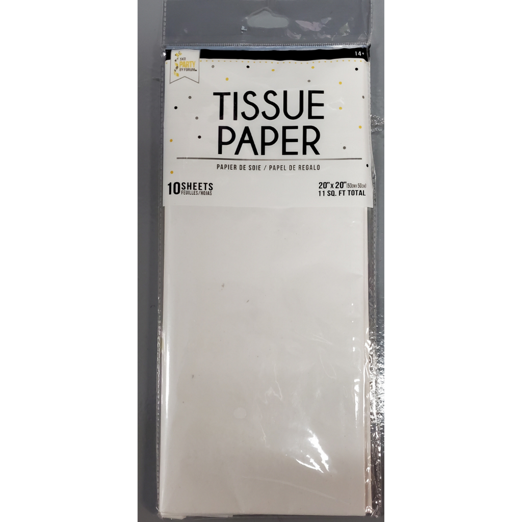 TISSUE 10 PACK 20"X20" - WHITE