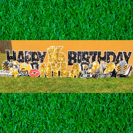 Starry Night Sweet 16 Happy Birthday Weekday Yard Card Rental
