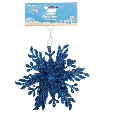 Blue Christmas Snowflake Ornament