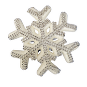Christmas Foam Snowflake Ornament w/Decorative Trim