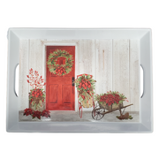 Christmas Melamine Tray with Handles
