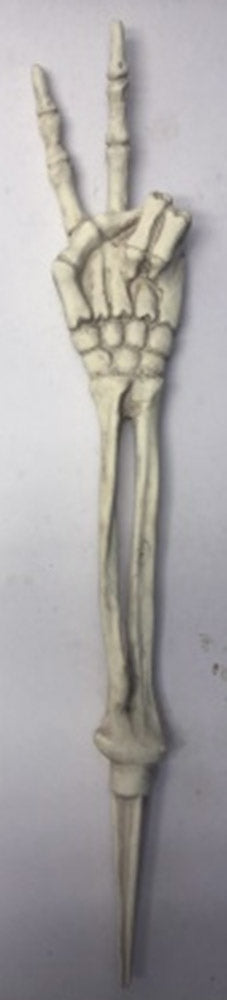 18.5" SKELETON PEACE SIGN LAWN STAKE