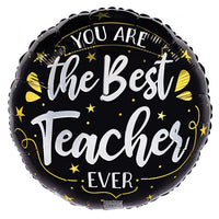 17" Best Teacher Ever  Foil Balloon