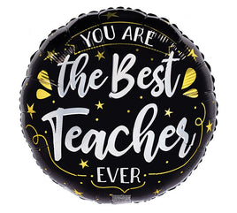 17" Best Teacher Ever  Foil Balloon