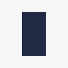 16 PK Navy with Gold Stripe Guest Paper Napkins