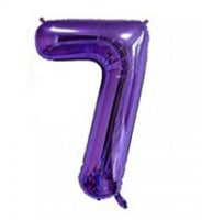 34" PURPLE NUMBER MYLAR/FOIL BALLOON