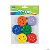 Colorful Smile Face Yo-Yos 6 ct.