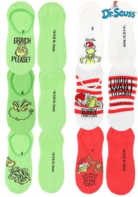 Dr. Seuss Grinch No-show Socks 6 pack