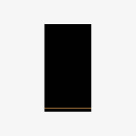 16 PK Black with Gold Stripe Guest Paper Napkins