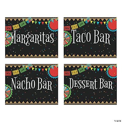 Fiesta Party Food Signs