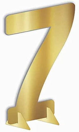 7" GOLD METALLIC NUMBER 7