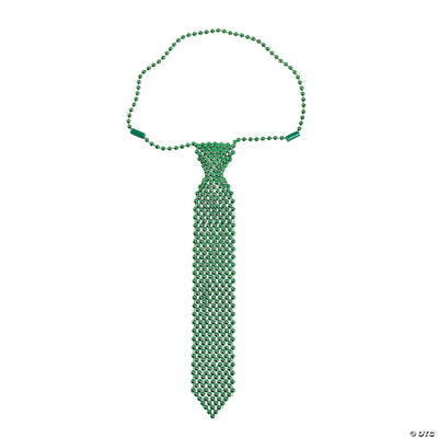 Green Beaded Tie