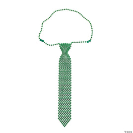 Green Beaded Tie