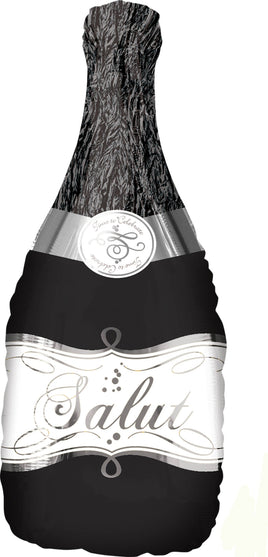 36" Black and Silver Champagne