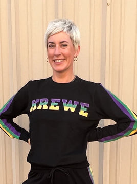 Black Krewe French Terry Adult Pullover-Unisex