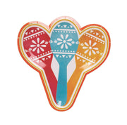 7in. Let's Fiesta Maraca-Shaped Paper Dessert Plates 8 ct.