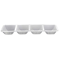 CLEAR 4 Compartment Rect. Tray  1 CT.
