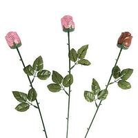 Foiled Wrapped Individual Chocolate Candy Roses