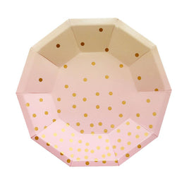 7 in. Pink & Peach Dessert Plate  10 ct. 
