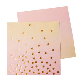 Pink & Peach Cocktail Napkin -  20 ct. 3ply