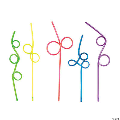 Plastic Fun Loop Straws 6 ct.