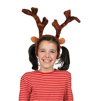 Plush Deluxe Reindeer Antlers Headband
