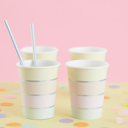 Ginger Ray Pastel Party Iridescent Foiled Paper Cups 8 ct.
