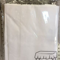 56" X 110" RECTANGLE FABRIC TABLECLOTH- White 1 PC.