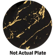 10.25" MARBLE BLACK GOLD PLATE 20CT
