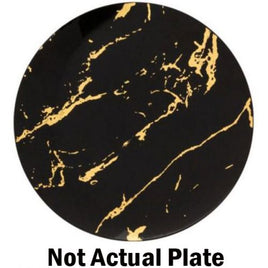 10.25" MARBLE BLACK GOLD PLATE 20CT