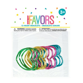 Shiny Heart Bracelets  12ct