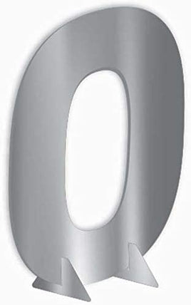 7" SILVER METALLIC NUMBER 0
