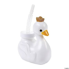 SWEET SWAN MOLDED CUP WITH STRAW 1 ct.